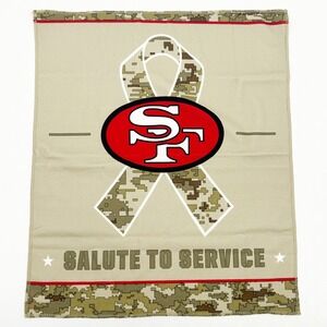 San Francisco 49ers SGA Salute to Service Camo Military Rally Towel NFL Fan Gear